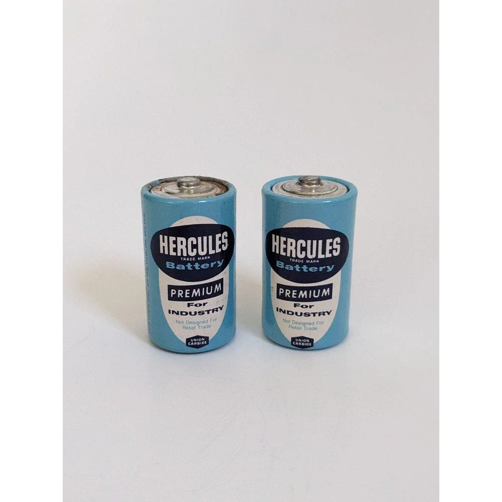 Vintage Hercules D‎ Batteries Union Carbide Industrial Advertising Props USA Lot